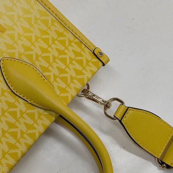 Authentic MICHAEL KORS Yellow PVC Satchel Bag mn195-112525 - Picture 6 of 16